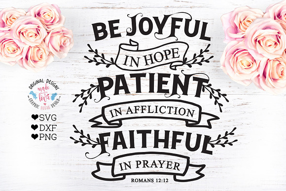 Be Joyful in Hope - Bible Verse Cut in Illustrations - product preview 1