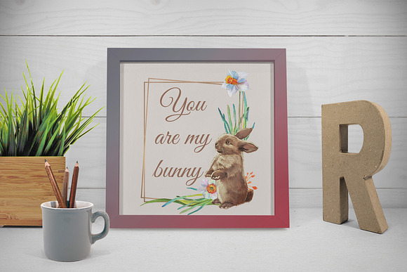 Easter Polygonal Frames  in Illustrations - product preview 1