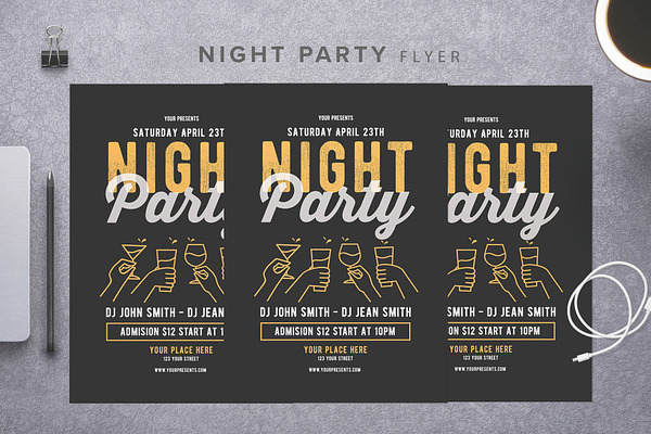 From Night Party Flyer