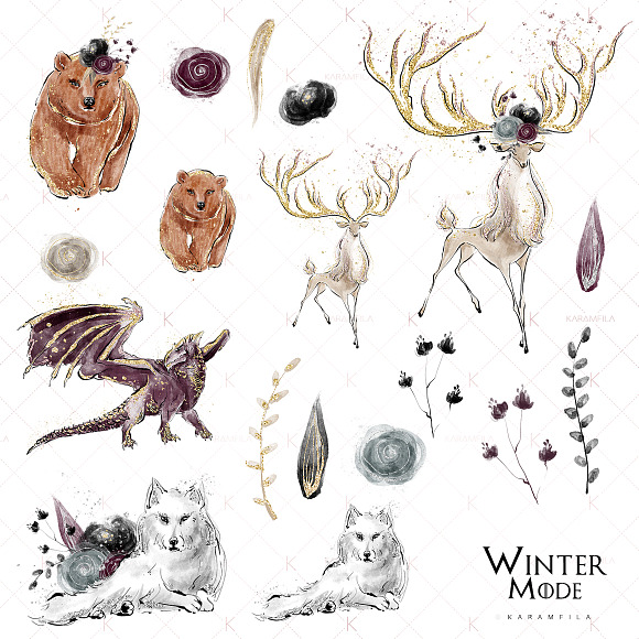 Winter Fashion Clipart in Illustrations - product preview 4