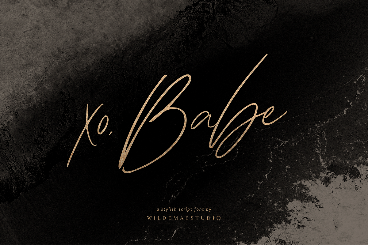 xo Babe Stylish Script Font in Script Fonts - product preview 8