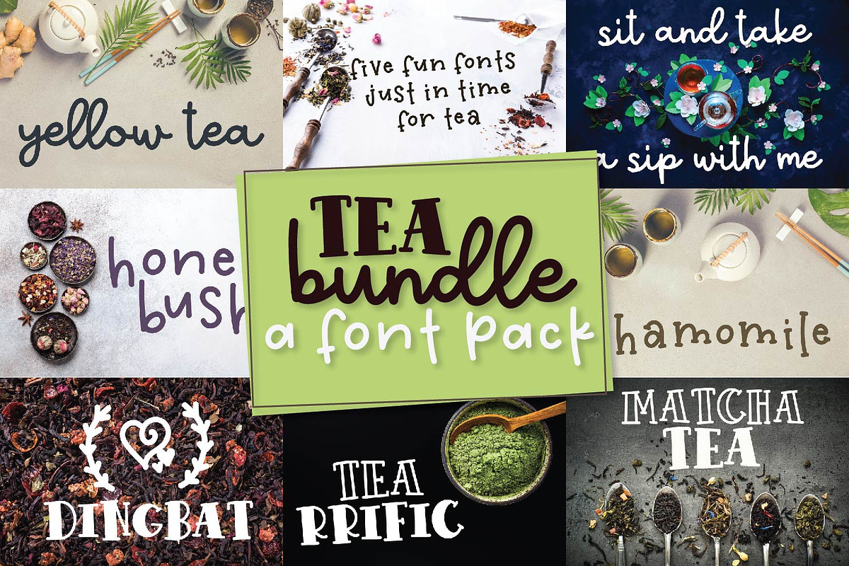 Tea Bundle - A Varie-Tea Font Pack! in Display Fonts - product preview 8