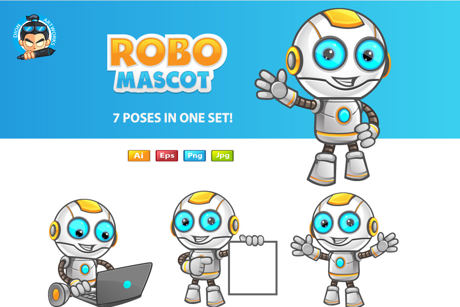 Robot Mascot in Graphics - product preview 8