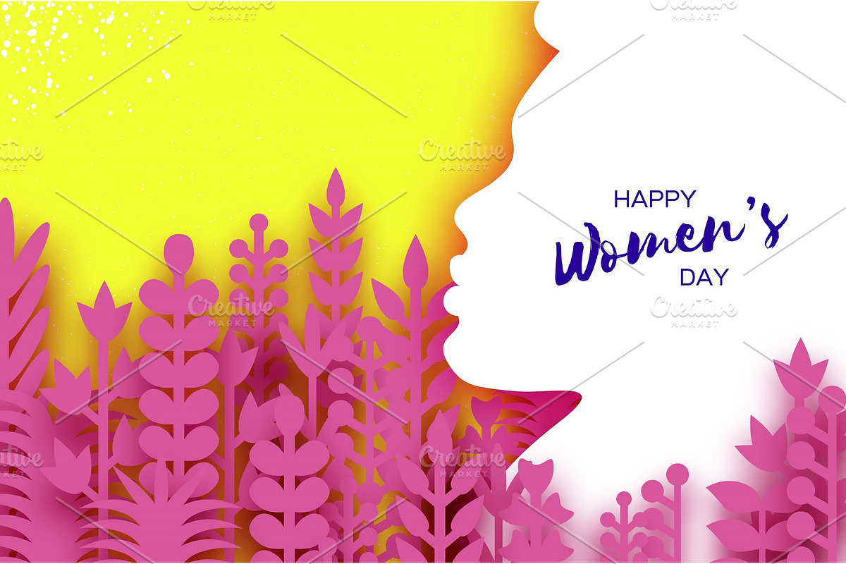 Happy Womens Day Greetings card. 8 in Illustrations - product preview 8