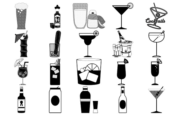 Cocktail Drinks Vector AI EPS PNG in Illustrations - product preview 4