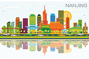 Nanjing China City Skyline 