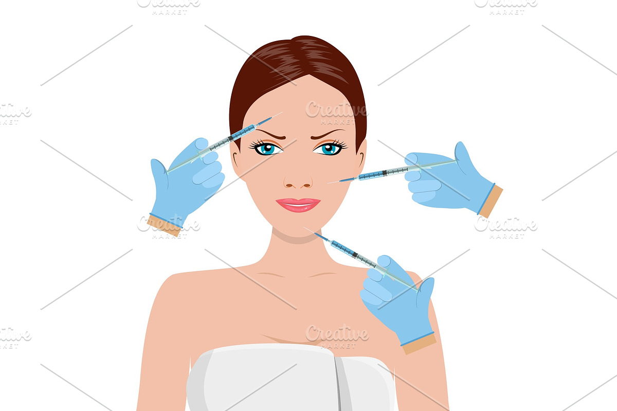 Hyaluronic acid facial injection, in Illustrations - product preview 8