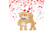 Teddy Girl Kissing and Hugging Boy