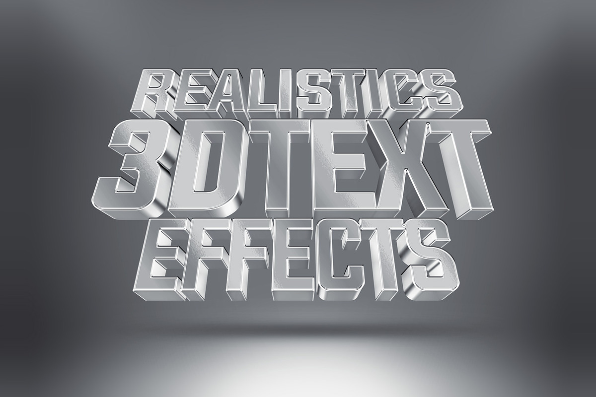 3D Text Effects | Unique Photoshop Add-Ons ~ Creative Market