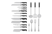 Kitchen Cutlery Knives and Spatula