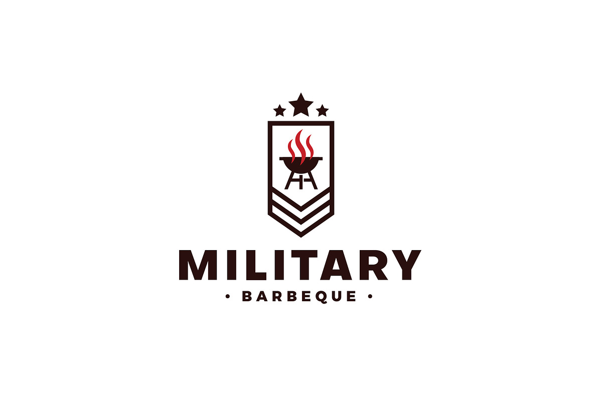 Shield Military Barbeque Logo in Logo Templates - product preview 8