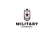 Shield Military Barbeque Logo