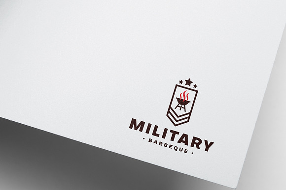 Shield Military Barbeque Logo in Logo Templates - product preview 1