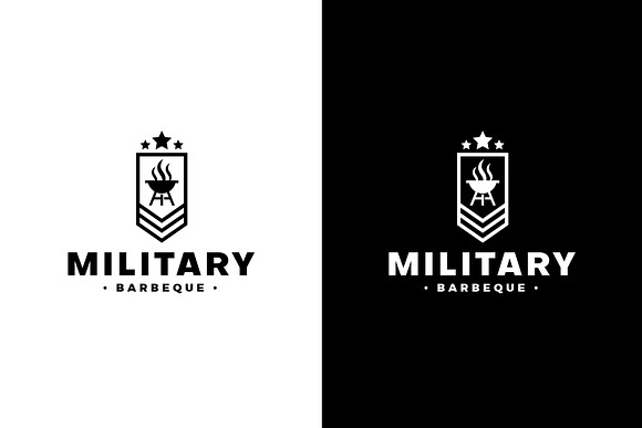 Shield Military Barbeque Logo in Logo Templates - product preview 2