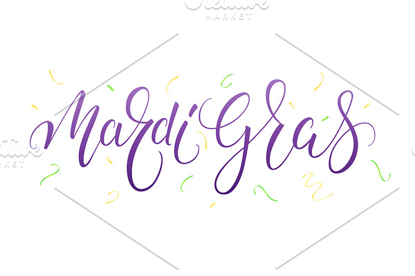 Mardi Gras lettering 