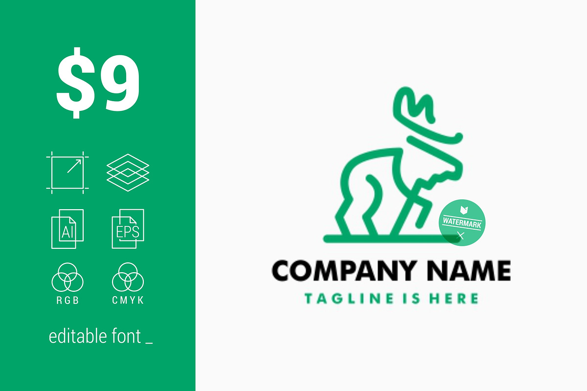 Moose Logo in Logo Templates - product preview 8