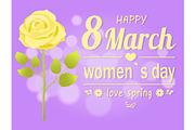 Happy 8 March Womens Day, Vector