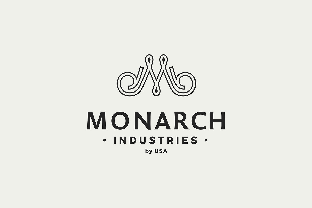 Vintage M Monogram Logo Template in Logo Templates - product preview 8