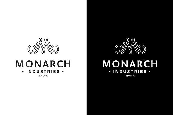 Vintage M Monogram Logo Template in Logo Templates - product preview 2