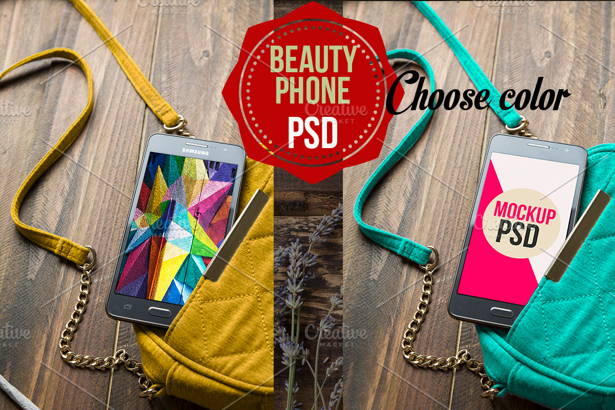 PSD Phone Mockup Beauty 5 in Product Mockups - product preview 8