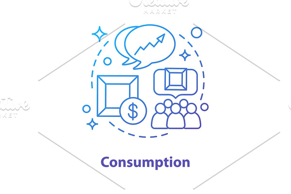 Consumption concept icon