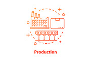 Production concept icon