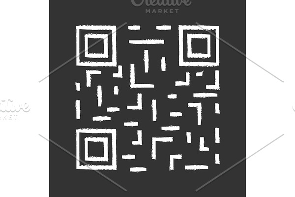 QR code chalk icon