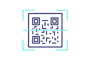 QR code scanning color icon