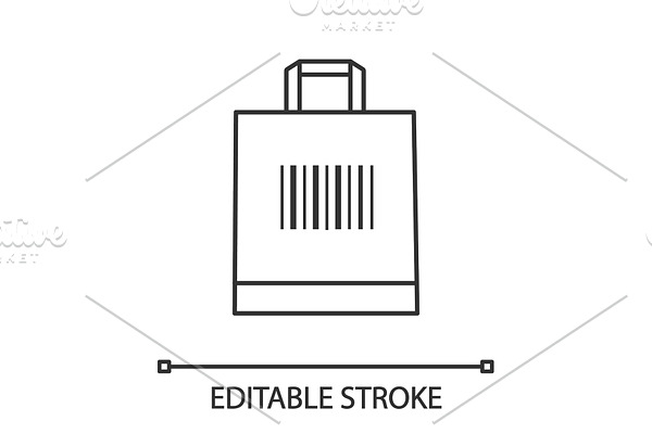 Shopping bag with barcode icon