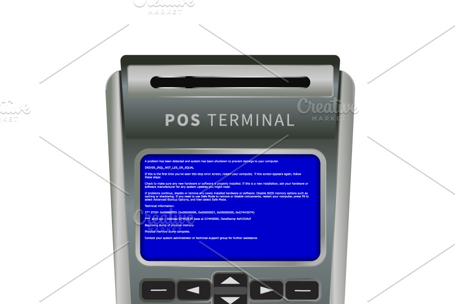 POS terminal with BSOD error