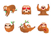 Emotions of sloth polygonal set