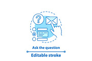 Ask question concept icon