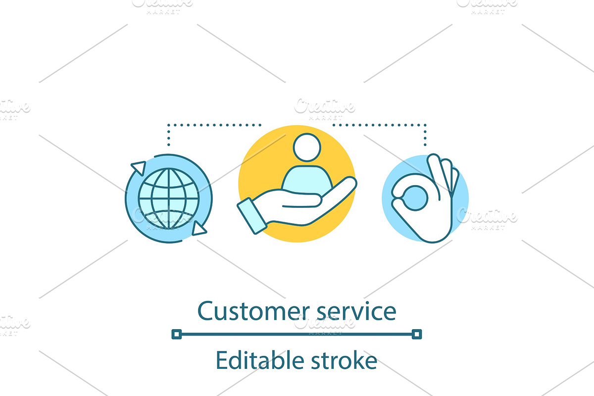 Customer service concept icon in Icons - product preview 8
