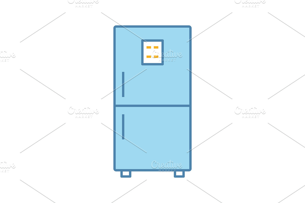 Fridge color icon in Icons - product preview 8