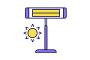 Infrared heater color icon