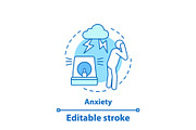 Anxiety concept icon