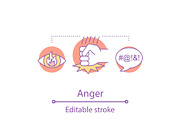 Anger concept icon