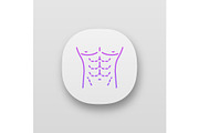 Male body contouring surgery icon