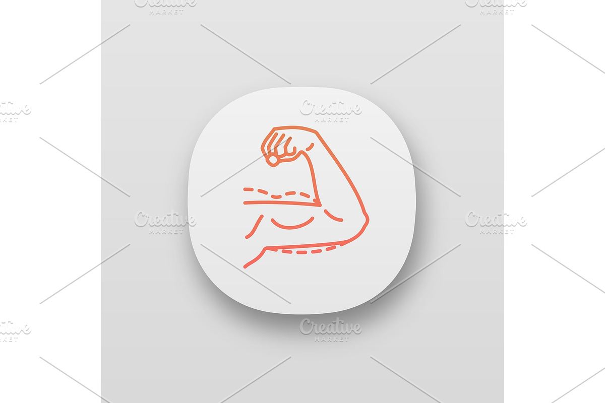 Male arm lift surgery app icon in Icons - product preview 8