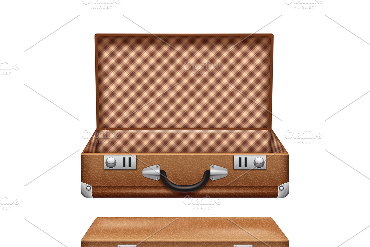 Old brown suitcase illustration in Illustrations - product preview 8