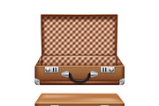 Old brown suitcase illustration