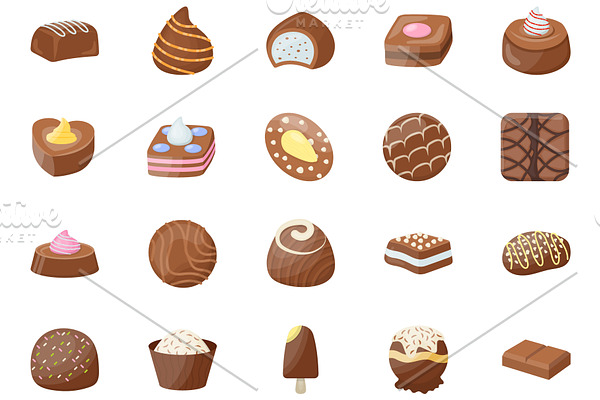 50 Chocolates and Desserts Icons