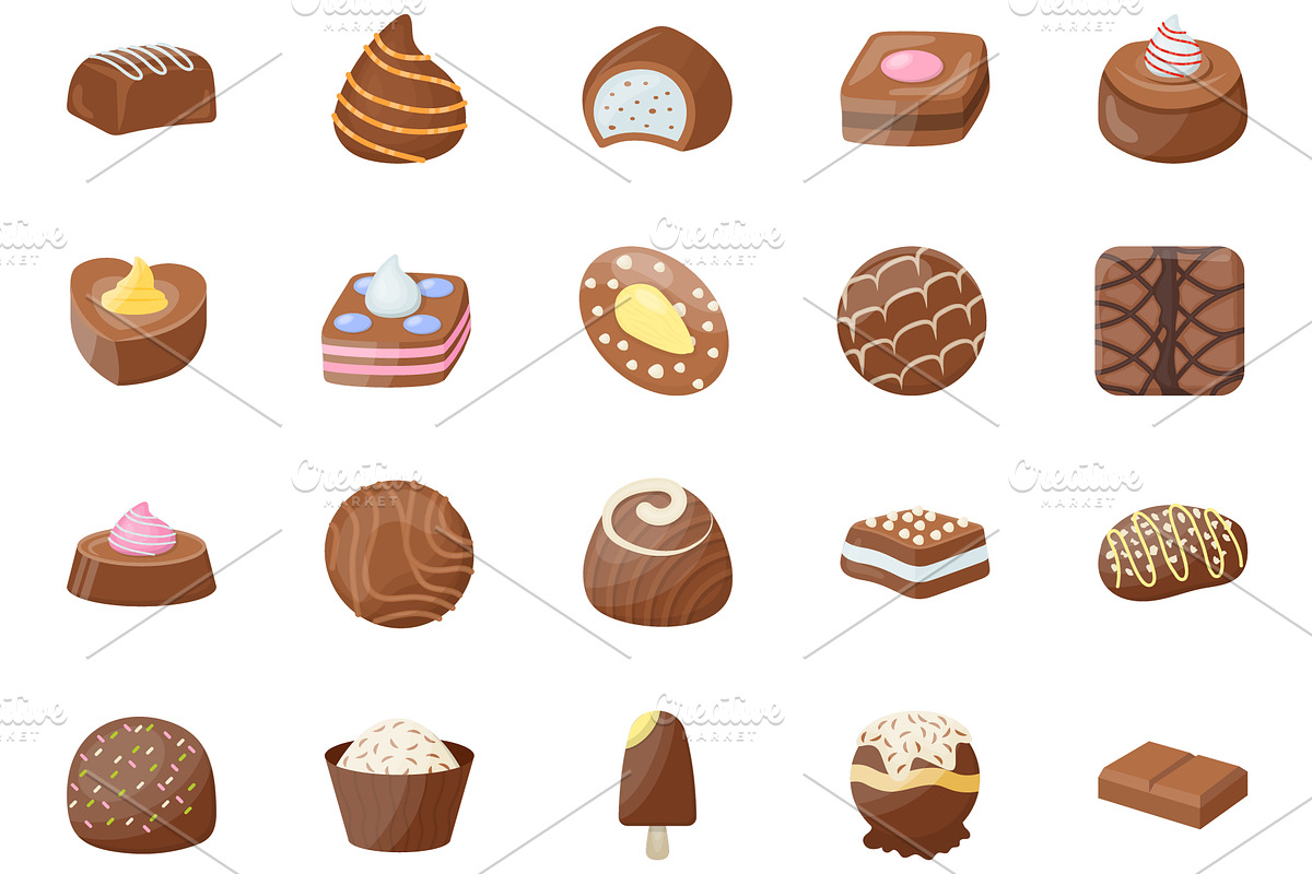 50 Chocolates and Desserts Icons in Icons - product preview 8