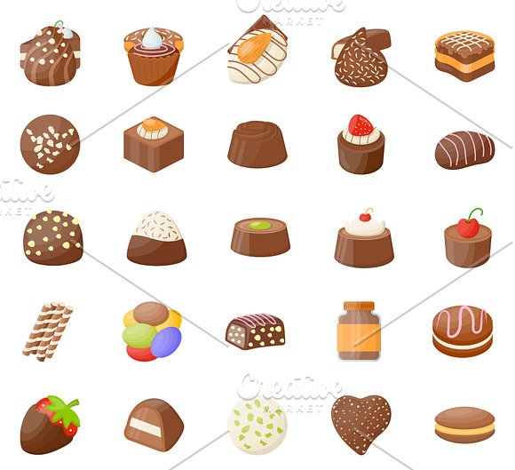 50 Chocolates and Desserts Icons in Icons - product preview 1
