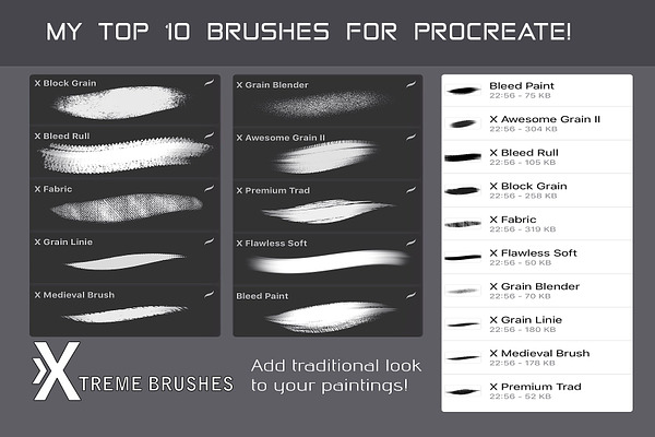 Procreate Texture Brushes BUNDLE!
