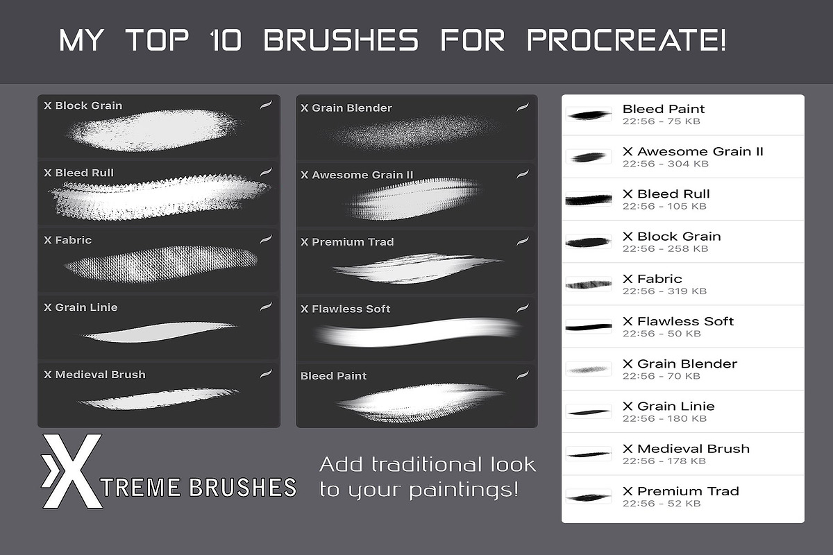 Procreate Texture Brushes BUNDLE! in Photoshop Brushes - product preview 8