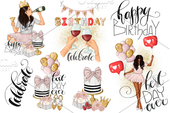 Best Day Ever Clipart Graphic Design in Illustrations - product preview 4