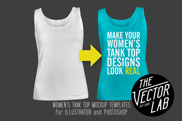 Women's Tank Top Mockup Templates in Product Mockups - product preview 1