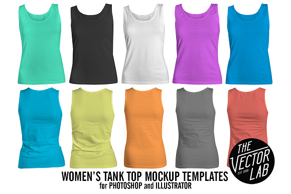 Women's Tank Top Mockup Templates in Product Mockups - product preview 2