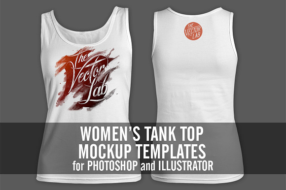 Women's Tank Top Mockup Templates in Product Mockups - product preview 3